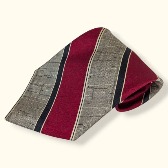 🍁Vintage Countess Mara 100% Silk Striped Tie - Picture 3 of 5